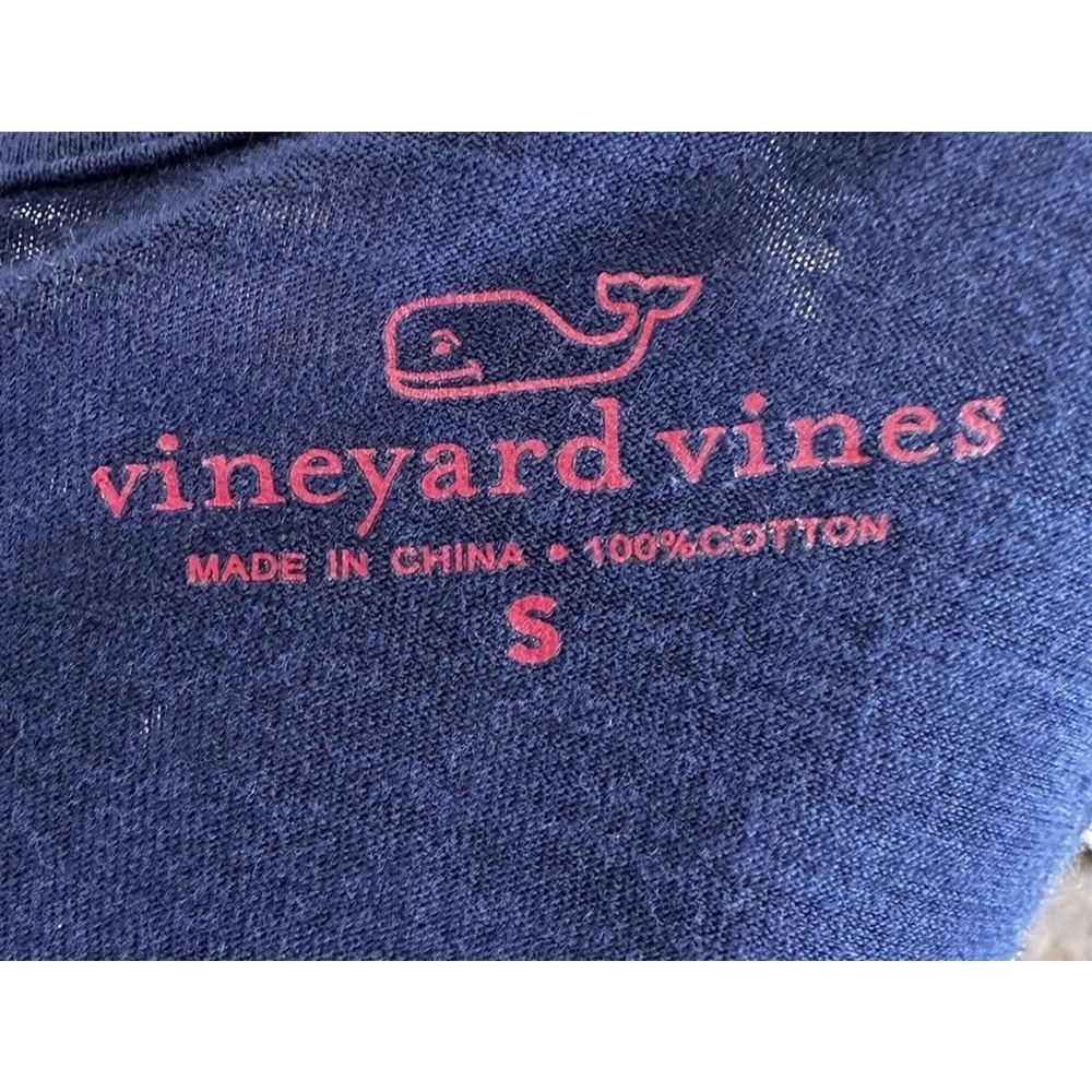 Vineyard Vines Shirt Top Sz S Flowy Flutter Sleeve Scoop Neck Office Cotton Blue - Picture 5 of 6